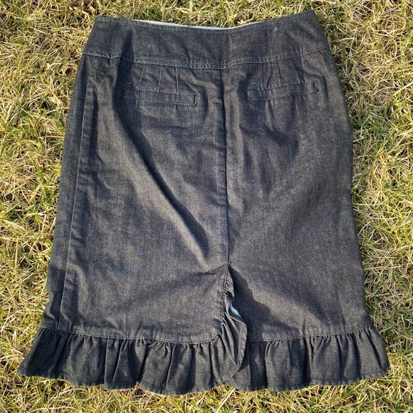 EUC Anthropologie Leifsdottir ruffle denim skirt - Picture 3 of 4